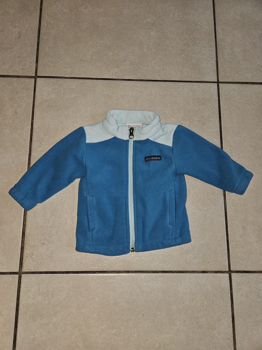 Columbia Kids Teal and Light Blue Fleece Jacket